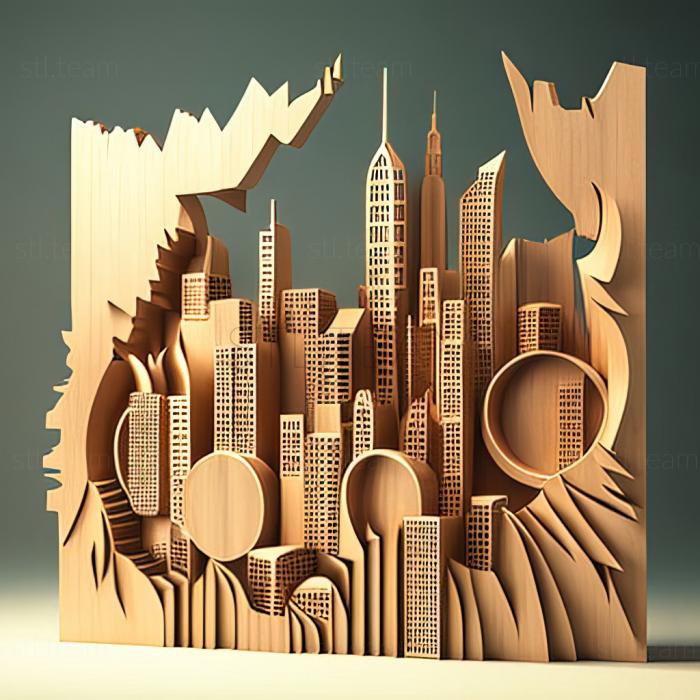 3D модель Городской пейзаж (STL)